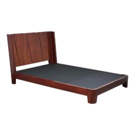 Full Size Charles P. Rodgers Barcelona Tiger Mahogany Full Size Bed Frame. Original Price: $3,400