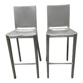 Emeco Philippe Starck Hudson Barstools, a Pair. Original Price: $3,190