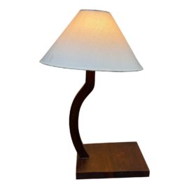 Vintage Wood Display Table Lamp
