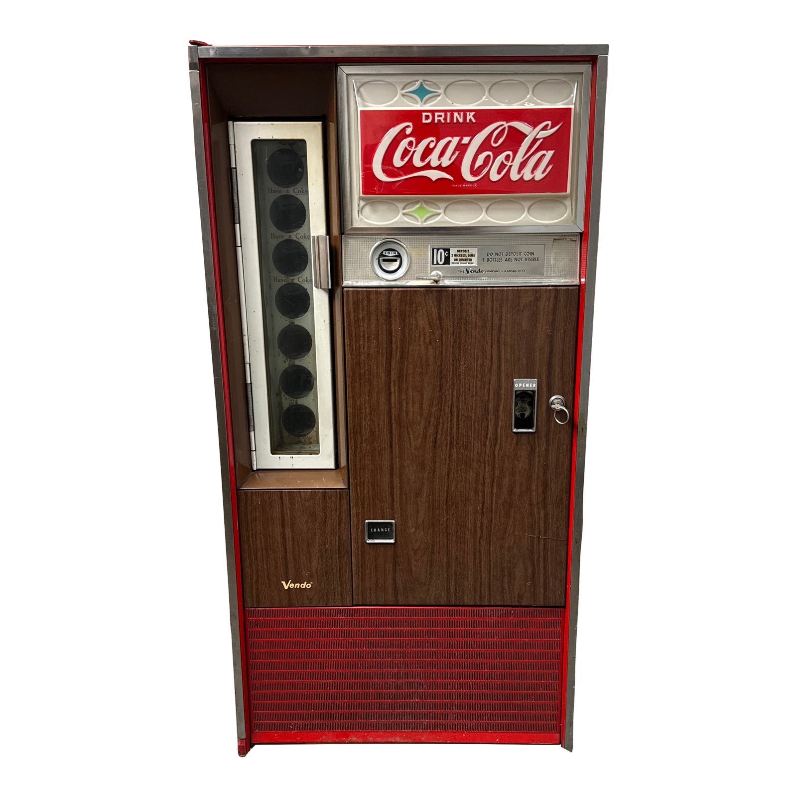 1960's Vintage Coca Cola Bottle Dispenser Model V63-7 - Design