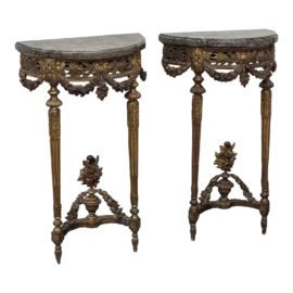 C. Mariani C.1790 Louis XVI Gilt Consoles, a Pair. Original Price: $40,251