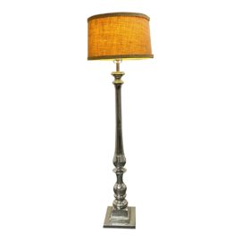 Early 21st Century Silver Finish Floor Lamp