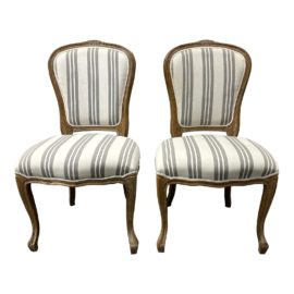 Hd Buttercup Park Hill French Provincial Side Chairs, a Pair. Original Price: $790