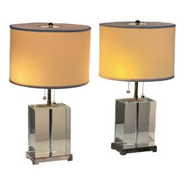 Visual Comfort Thomas O'Brien Block Table Lamps, a Pair. Original Price: $1,040