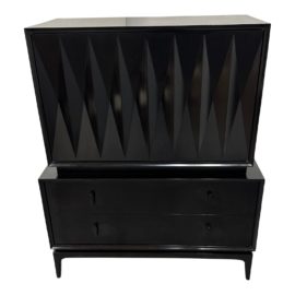 Albert Parvin for American of Martinsville Mid Century Diamond Highboy Dresser