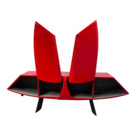 Roche Bobois René Bouchara Red Lacquered Papillon Edition 106 /400. Original Price: $21,100