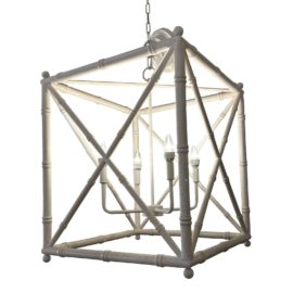 Scalamandre Maison by Port 68 Baldwin Aged White Chandelier. Original Price: $1,440