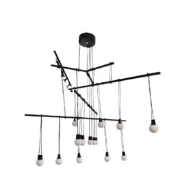 Robert Sonneman Suspenders Tri-Bar 36 Inch Multi Light Pendant Light. Original Price: $5,150