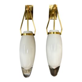 Visual Comfort Chapman & Myers Myla Medium Bracketed Sconces, a Pair. Original Price: $1,338