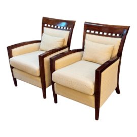 Art Deco Style Arm Chairs, a Pair
