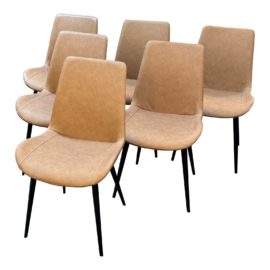 Nicoya Faux Buckskin Dining Chairs, Set of Six
