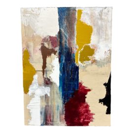 Original Abstract Expressionist Painting on Canvas, Unsigned