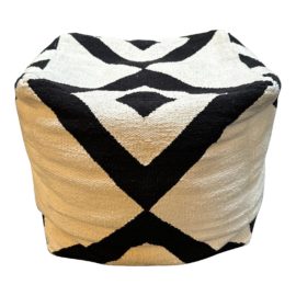 Crate & Barrel Black & White Pouf. Original Price: $2,30