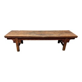 Antique Chinese Long Poplar Bench / Coffee Table