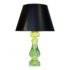Vintage Emerald Glass Balustrade Table Lamp