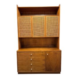 Kipp Stewart and Stewart MacDougall for Drexel Declaration Two Piece Walnut Hutch