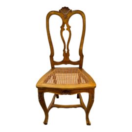 19th Century Shell Back Caned Side Chair