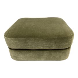 Custom Design Olive Green Velvet Ottoman. Original Price: $1,165