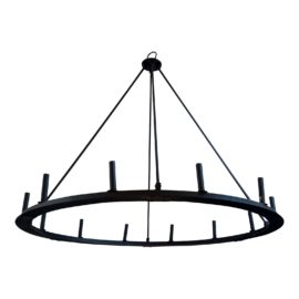 NEW Shades of Light Minimalist 12 Light Iron Ring Chandelier. Original Price $1,000