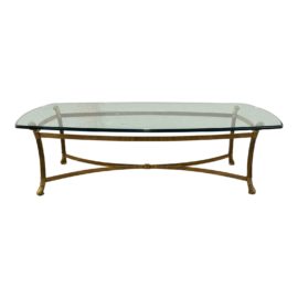 Vintage LaBarge Style Glass Coffee Table