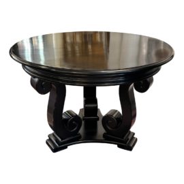 Romanian Black Lacquer Entry Way Table