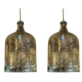 NEW Pair of Arteriors Home Noreen Glass Pendant Light. Original Price: $1,490