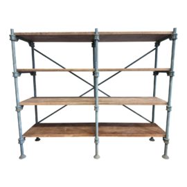 French Style Industrial Four Shelving Etagere. Original Price: $2,000