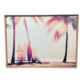 Creative Co-op Surf Sundown Framed Print