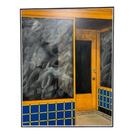 Lawrence Miller "Clement Street Blues" Painting. Original Price: $2,300