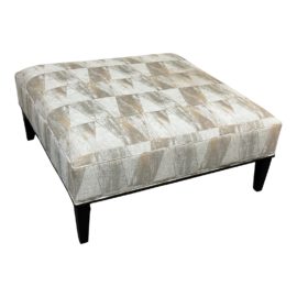 Taylor King Custom Ottoman + Slipcover. Original Price: $1,650