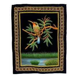 Embroidered Bird Wall Hanging Tapestry