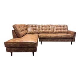 A1 Design Two Piece Brown/Tan Sectional. Original Price: $3,200