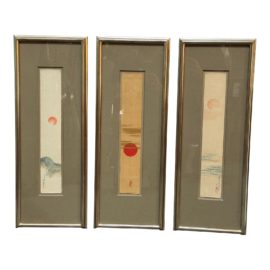 Antique Meji New Year's Day 1892 Triptych