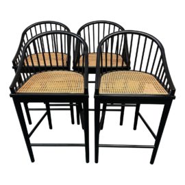 Serena & Lily Millbrook Counter Stools, a Set of Four. Original Price: $3,992