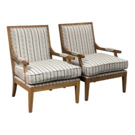 Pottery Barn Salisbury Chairs, a Pair. Original Price: $2,000
