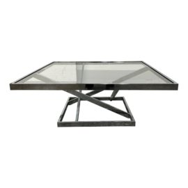 1980's Gary Gutterman for Design Institute of America Postmodern Chrome Coffee Table
