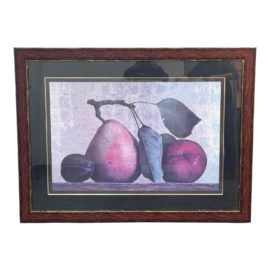 Pear, Plum and Apple Print Originally by Artist Carol Sabo