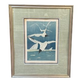 Hans Neumann "Moven" Color Woodcut Print Circa 1920