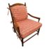 Wesley Hall Inc Walnut Ladderback Oversize Rush Club Arm Chair