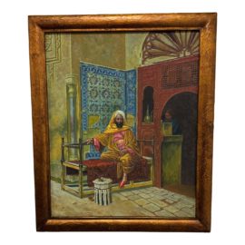Reproduction Painting Ludwig Deutsch the Smoker. Original Price: $650