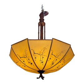Billy Moon for Progress Lighting Hand Painted Cherry Blossom Pendant Light
