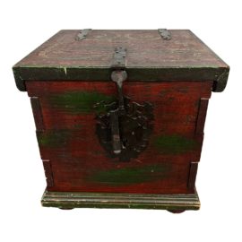 Vintage Wooden Blanket Chest Trunk
