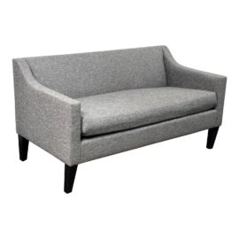 Pottery Barn Grey Performance Linen Apartment Sofa. Original Price: $800