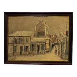 Maurice Utrillo Vintage 'Lapin Agile' Reproduction Print, Framed