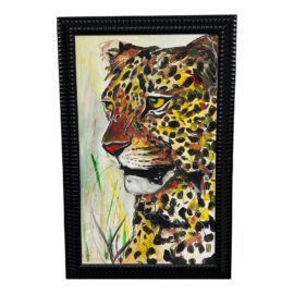 Spotted Cheetah Artwork in Black Frame