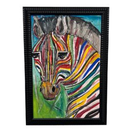 Children's Colorful Zebra Painting