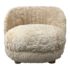 Custom Design Shearling Organic Modern Accent Chair. Original Price: $3,350
