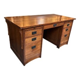Mission Motif Arts & Crafts Writing Desk & Chair