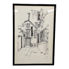 Jane Chamberlin "Temple Bar" Original Print, Framed