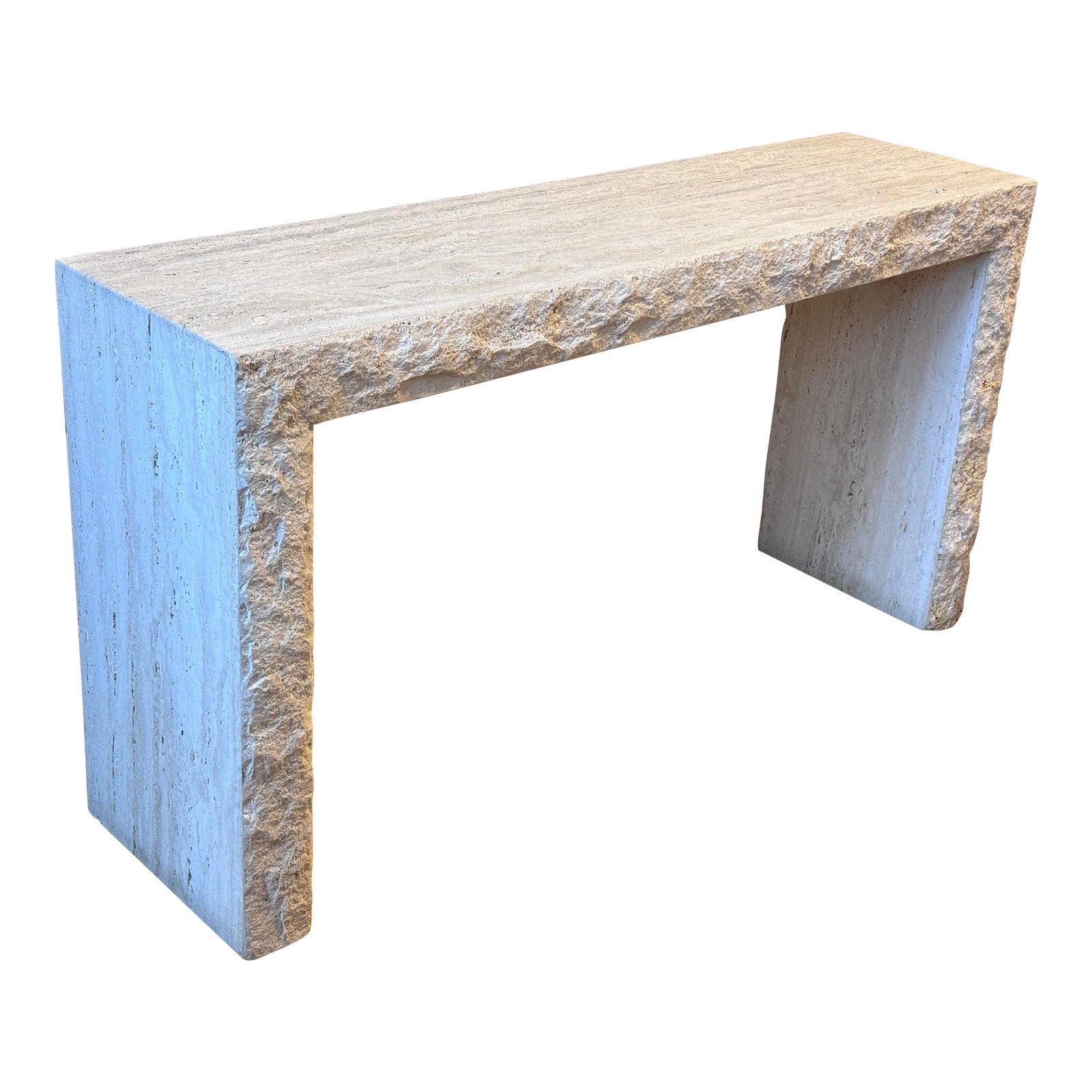 Italian Travertine Live Edge Console Table - Design Plus Gallery, image size:1600x1600